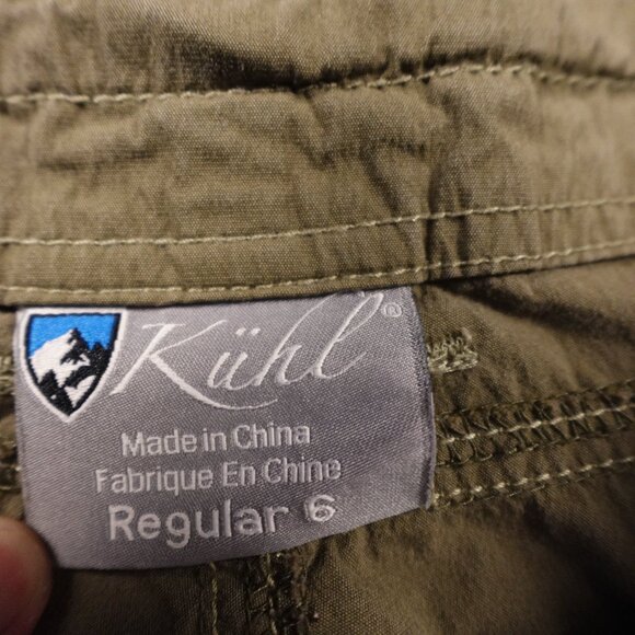 KÜHL Hiking Pants Women’s Size 6 Regular Olive Green Stretch Roll-Up Outdoor - Picture 4 of 15